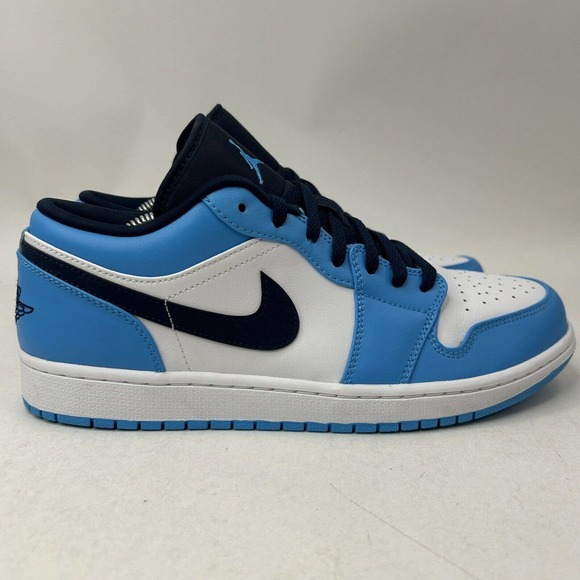 Nike Shoes Jordan 1 Low Retro “UNC Powder Blue Obsidian” 2023 - Picture 4 of 8